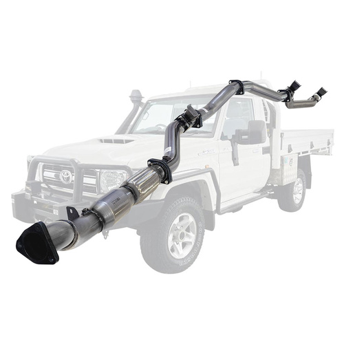Performance Exhaust for Toyota Landcruiser 79 Series VDJ79R V8 Ute 2017 On 3 Inch Turbo Back Exhaust