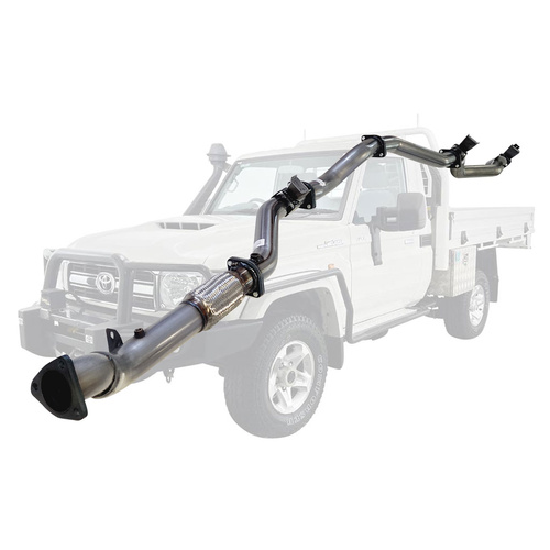 Performance Exhaust for Toyota Landcruiser 79 Series VDJ79R V8 Ute 2017 On 3 Inch Turbo Back Exhaust