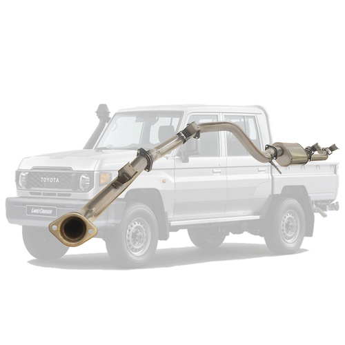 Performance Exhaust for TOYOTA LANDCRUISER 79 SERIES GDJ79 DCAB UTE 2.8L V8 2023 On 3" STAINLESS #DPF# BACK EXHAUST