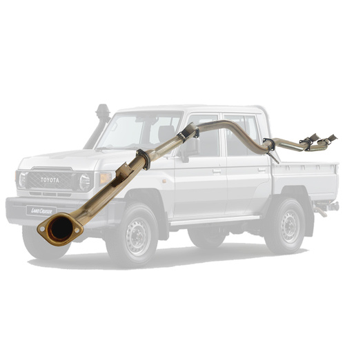 Performance Exhaust for TOYOTA LANDCRUISER 79 SERIES GDJ79 DCAB UTE 2.8L V8 2023 On 3" STAINLESS #DPF# BACK EXHAUST