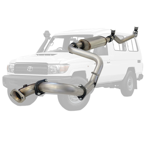Performance Exhaust for Toyota Landcruiser 78 Series VDJ78 V8 Troop Carrier 10/2016 On 3 Inch DPF Back Exhaust