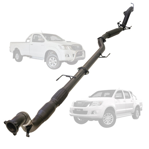 Performance Exhaust for TOYOTA HILUX KUN 3.0L16/26 3.0L 1KD-FTV D4D 2005 - 9/2015 3" TURBO BACK EXHAUST