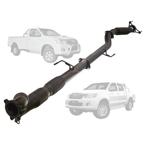 Performance Exhaust for TOYOTA HILUX KUN 3.0L16/26 3.0L 1KD-FTV D4D 2005 - 9/2015 3" TURBO BACK EXHAUST