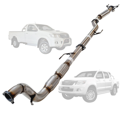 Performance Exhaust for TOYOTA HILUX KUN 3.0L16/26 3.0L 1KD-FTV D4D 2005 - 9/2015 3" TURBO BACK EXHAUST