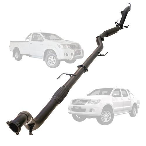 Performance Exhaust for TOYOTA HILUX KUN 3.0L16/26 3.0L 1KD-FTV D4D 2005 - 9/2015 3" TURBO BACK EXHAUST