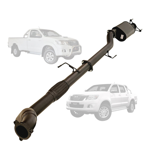 Performance Exhaust for TOYOTA HILUX KUN 3.0L16/26 3.0L 1KD-FTV D4D 2005 - 9/2015 3" TURBO BACK EXHAUST