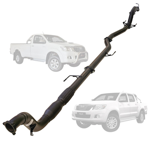 Performance Exhaust for TOYOTA HILUX KUN 3.0L16/26 3.0L 1KD-FTV D4D 2005 - 9/2015 3" TURBO BACK EXHAUST