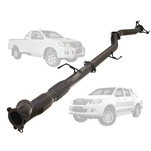 Performance Exhaust for TOYOTA HILUX KUN 3.0L16/26 3.0L 1KD-FTV D4D 2005 - 9/2015 3" TURBO BACK EXHAUST