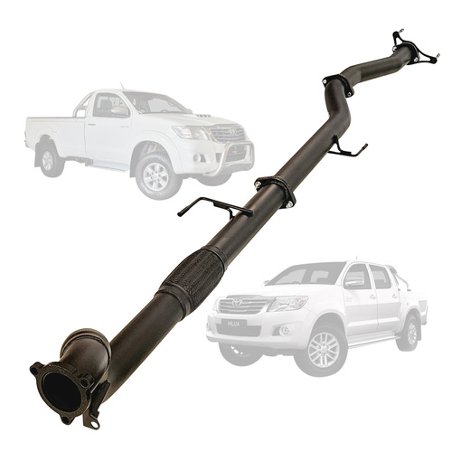Performance Exhaust for TOYOTA HILUX KUN 3.0L16/26 3.0L 1KD-FTV D4D 2005 - 9/2015 3" TURBO BACK EXHAUST
