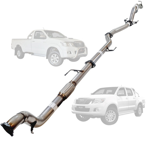 Performance Exhaust for TOYOTA HILUX KUN 3.0L16/26 3.0L 1KD-FTV D4D 2005 - 9/2015 3" TURBO BACK EXHAUST