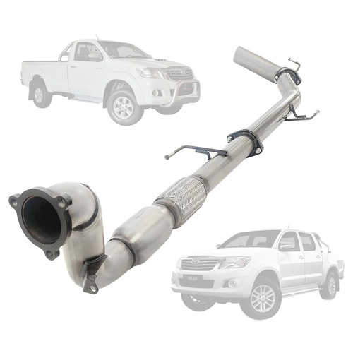 Performance Exhaust for Toyota Hilux N70 Series 3.0L 4Cyl 1KD-FTV (2005-2015) 3.5" Turbo Back Exhaust