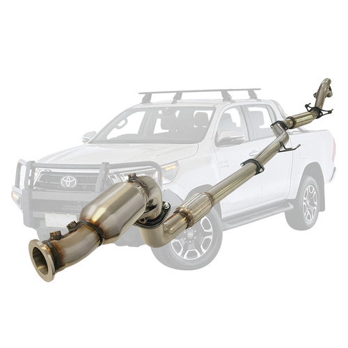 Performance Exhaust for Toyota Hilux N80 1DG-FTV 2.8L 4Cyl - October 2015-ON Turbo Back (DPF Model)