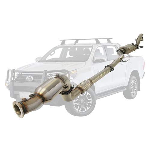 Performance Exhaust for Toyota Hilux N80 1DG-FTV 2.8L 4Cyl - October 2015-ON Turbo Back (DPF Model)
