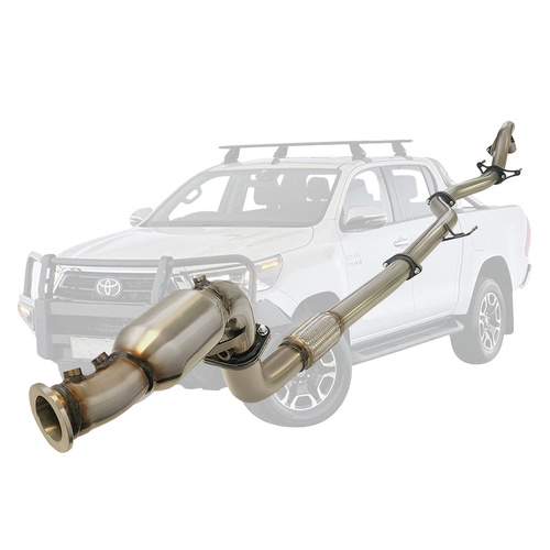 Performance Exhaust for Toyota Hilux N80 1DG-FTV 2.8L 4Cyl - October 2015-ON Turbo Back (DPF Model)