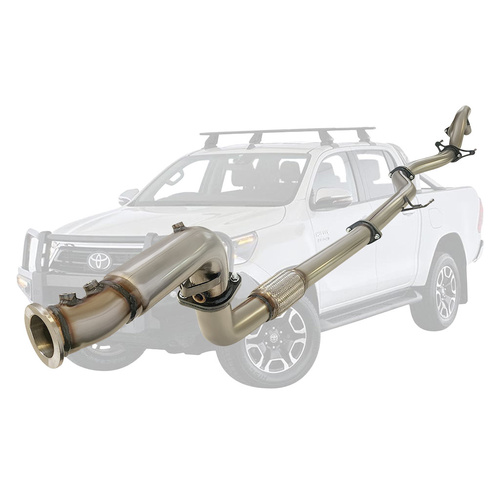 Performance Exhaust for Toyota Hilux N80 1DG-FTV 2.8L 4Cyl - October 2015-ON Turbo Back (DPF Model)