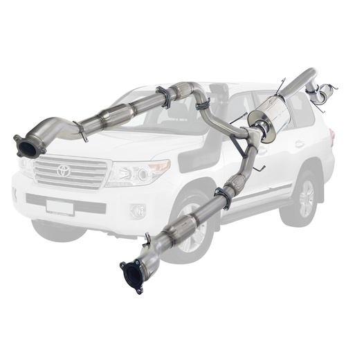 Performance Exhaust for Toyota Landcruiser 200 Series V8 Wagon Twin 3 Inch Into 4 Inch Turbo Back Exhaust