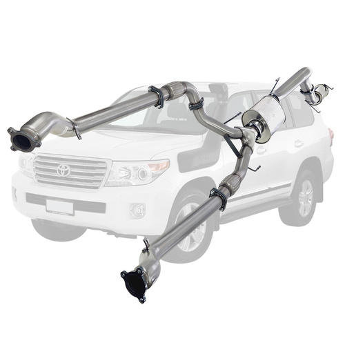 Performance Exhaust for Toyota Landcruiser 200 Series V8 Wagon Twin 3 Inch Into 4 Inch Turbo Back Exhaust