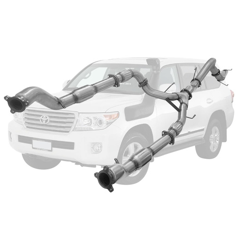 Performance Exhaust for Toyota Landcruiser 200 Series V8 Wagon Twin 3 Inch Into 4 Inch Turbo Back Exhaust