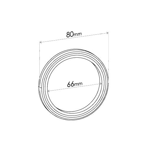 Spiral Wound Ring Gasket - ID 66mm, OD 80mm, THK 5mm, SPIRAL