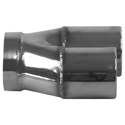 Y-Piece / Stepped / Double Walled / Straight Cut - In 3-1/2", Out 3-1/2", L 10"
