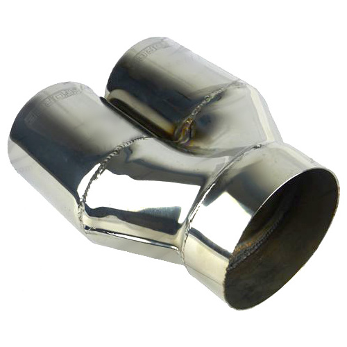 Y-Piece / Stepped / Double Walled / Straight Cut - In 4", Out 3-1/2", L 10"