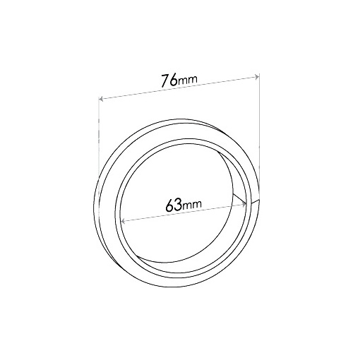 Double Taper Ring Gasket - ID 63mm, OD 76mm, THK 15.5mm, WIRE