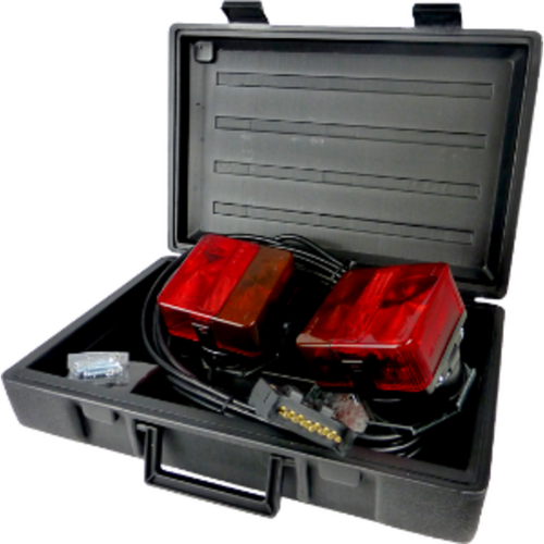 Magnetic trailer light tester kit
