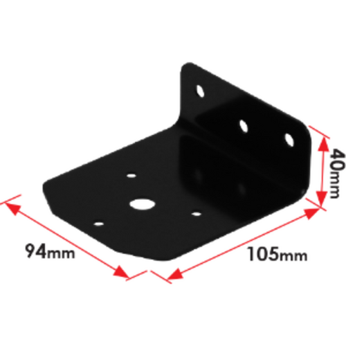 90 degree Angle bracket - Suit big round plastic plug & steel plug, 105 x 94 x 40mm