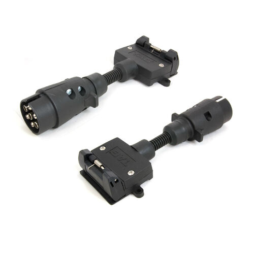 TAG Trailer Adapter - 7 Pin Large Round Plug to 7 Pin Flat Socket