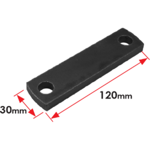 Chain block - Rectangular, 2 holes, 120 x 30mm