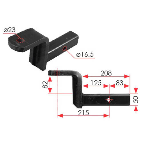 Class 4 heavy duty, 2-1/2" drop/rise, 200mm long box