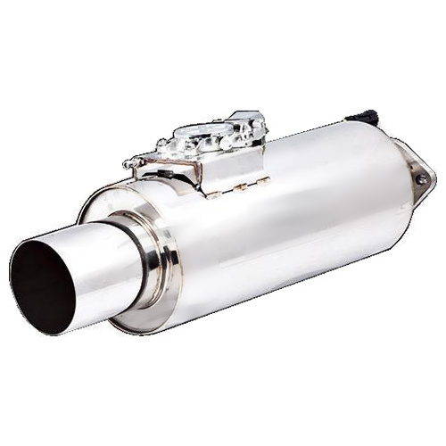 Flanged - 6-1/2" Round, In 2-1/2", Inlet L 3", Body L 15", Out 4", Outlet L 5"