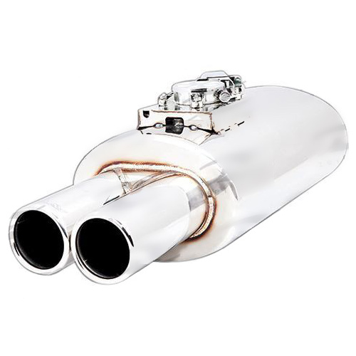 Dual / Double Walled Straight Cut Tips / Flanged - 9-1/2"x5-1/2" Oval, In 2-1/2", Inlet L 3", Body L 15", Tip Out 3", Tip L 7"