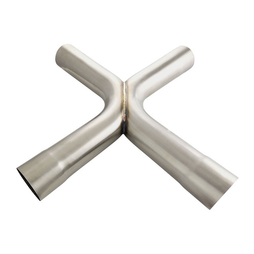 X-Pipe 2.5in. (63mm) OD Stainless 304 Brushed 90 Degree Bends