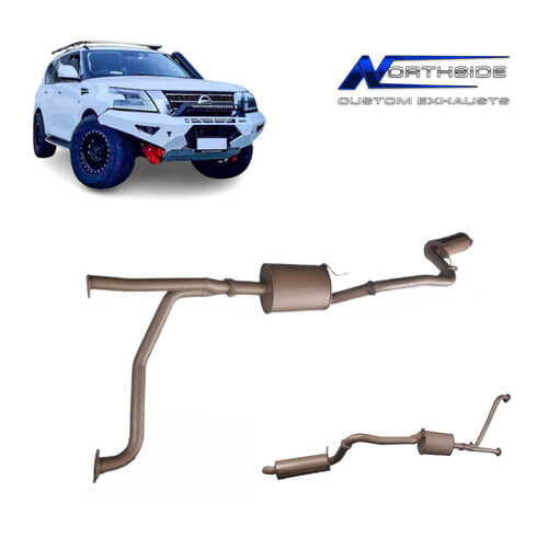 Exhaust for Nissan Patrol Y62 Pacemaker Catback Exhaust with Rear Muffler 3" King Brown
