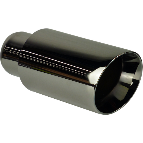 In 57mm(2-1/4"), Out 90mm(3-1/2"), L 200mm(8"), Black Chrome