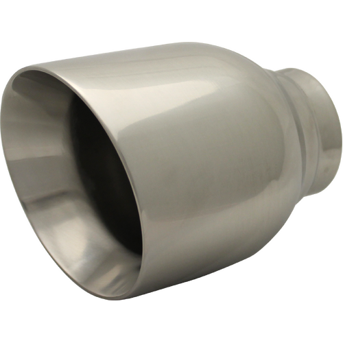 4" Outlet Angle Cut 304 Double Wall Exhaust Tip 63 X 100 X 130
