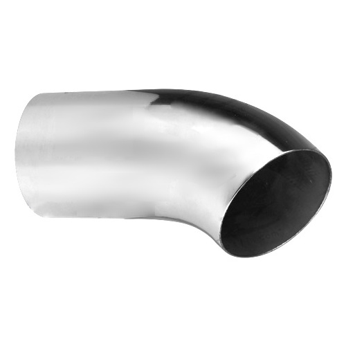 Stainless Steel Exhaust Tip - Dump Style - Outside 100mm (4"), L 165mm (6-1/2")