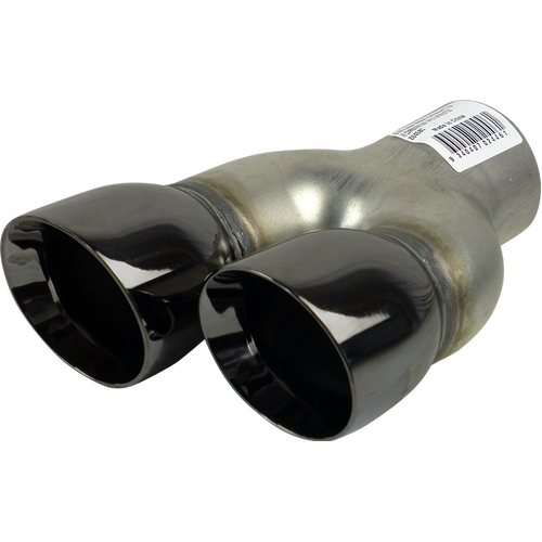 Dual 3" Right Hand Exhaust Tip with Black Chrome 