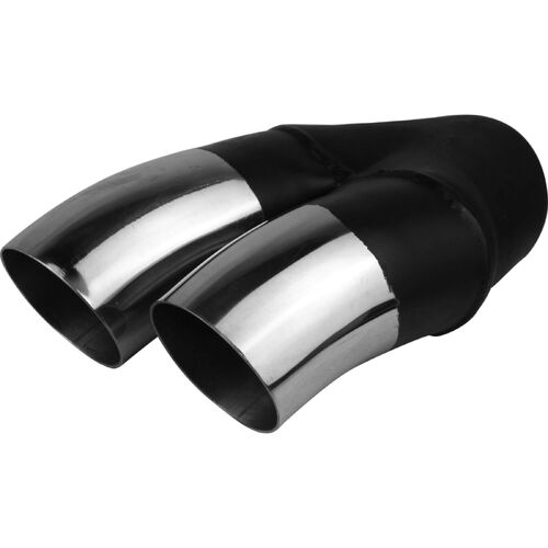 Right, In 51-76mm(2" - 3"), Out 63mm(2-1/2")x2, Stainless