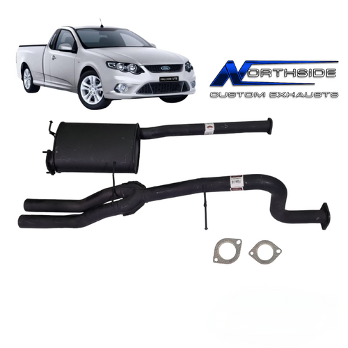 Redback Exhaust to Suit Ford Falcon FG Ute with Muffler Centre and Muffler Delete Rear